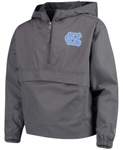 Champion Youth Boys Graphite North Carolina Tar Heels Pack Go Windbreaker Jacket