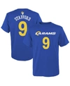 OUTERSTUFF BIG BOYS MATTHEW STAFFORD ROYAL LOS ANGELES RAMS MAINLINER NAME AND NUMBER T-SHIRT