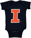 Two Feet Ahead Infant Navy Illinois Fighting Illini Big Logo Bodysuit In Navy