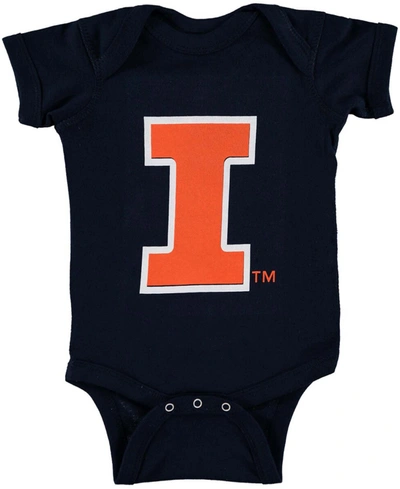 Two Feet Ahead Babies' Infant Navy Illinois Fighting Illini Big Logo Bodysuit