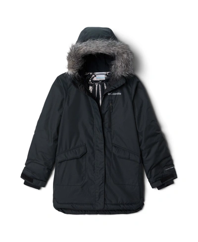 Columbia Big Girls Suttle Mountain Long Insulated Jacket In Black