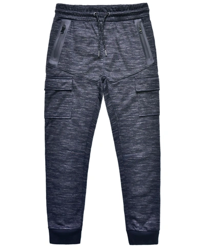 Ring Of Fire Big Boys Griffin Cargo Fleece Joggers In Black Storm