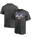 FANATICS BIG BOYS AND GIRLS HEATHERED CHARCOAL LOS ANGELES LAKERS 2020 WESTERN CONFERENCE CHAMPIONS LOCKER RO