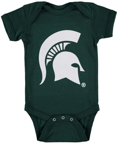 Two Feet Ahead Infant Boys And Girls Green Michigan State Spartans Big Logo Bodysuit