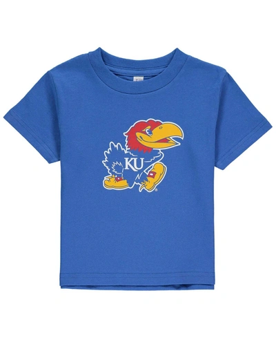 Two Feet Ahead Little Girls And Boys Royal Kansas Jayhawks Big Logo T-shirt