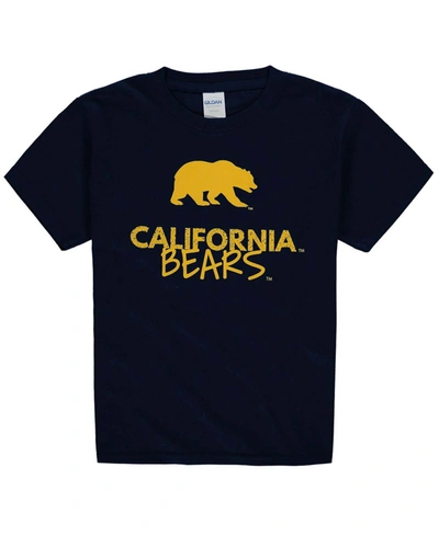 Two Feet Ahead Big Boys Navy Cal Bears Crew Neck T-shirt