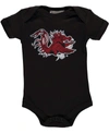 Two Feet Ahead Infant Boys And Girls Black South Carolina Gamecocks Big Logo Bodysuit In Black