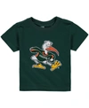 Two Feet Ahead Infant Boys And Girls Green Miami Hurricanes Big Logo T-shirt In Green