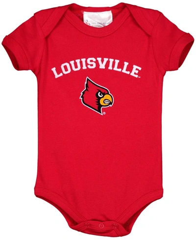 Two Feet Ahead Babies' Infant Boys And Girls Red Louisville Cardinals Arch And Logo Bodysuit