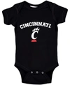 TWO FEET AHEAD INFANT BOYS AND GIRLS BLACK CINCINNATI BEARCATS ARCH AND LOGO BODYSUIT