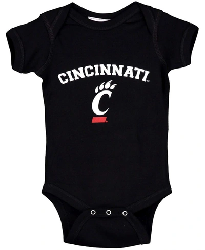 Two Feet Ahead Infant Boys And Girls Black Cincinnati Bearcats Arch And Logo Bodysuit