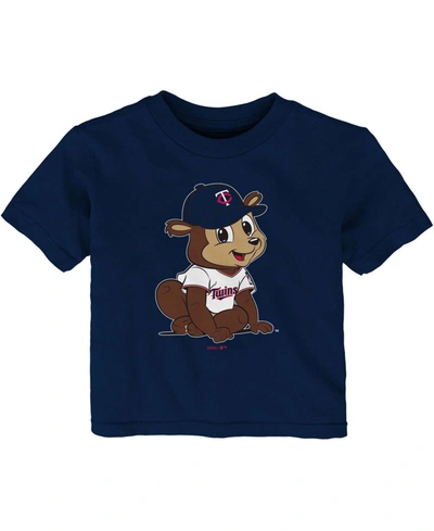 Outerstuff Infant Boys And Girls Navy Minnesota Twins Baby Mascot T-shirt