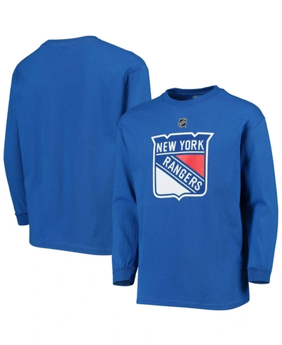 Outerstuff Big Boys Blue New York Rangers Primary Logo Long Sleeve T-shirt