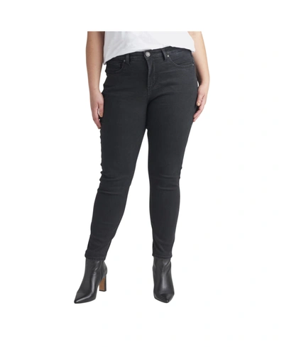 Silver Jeans Co. Plus Size The Curvy High Rise Skinny Jeans In Black
