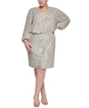 ELIZA J PLUS SIZE SEQUIN SHEATH DRESS