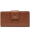 FOSSIL LOGAN LEATHER RFID TAB CLUTCH WALLET