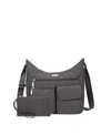 Baggallini On Track Zip Crossbody With Rfid Phone Wristlet In Charcoal