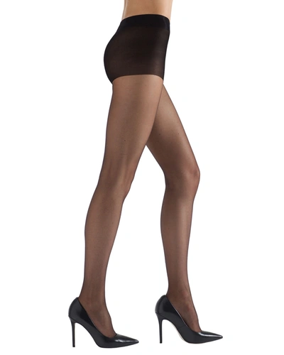 Natori Women's Crystal Sheer Control Top 2-pk. Pantyhose In Black