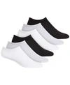 Hue 6 Pack Super-soft Liner Socks In Black/gray/white