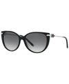 Tiffany & Co Tf4178 Tiffany T Cat Eye-frame Acetate Sunglasses In Black On Tiffany Blue/polar Grey Gradien