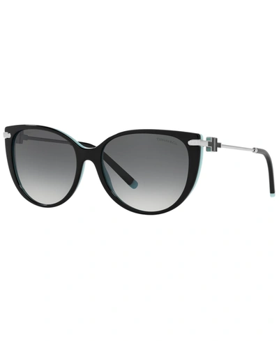 Tiffany & Co Tf4178 Tiffany T Cat Eye-frame Acetate Sunglasses In Black