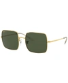 Ray Ban Ray-ban Unisex Sunglasses, Rb1971 54 Square 1971 Classic In Legend Gold/g- Green