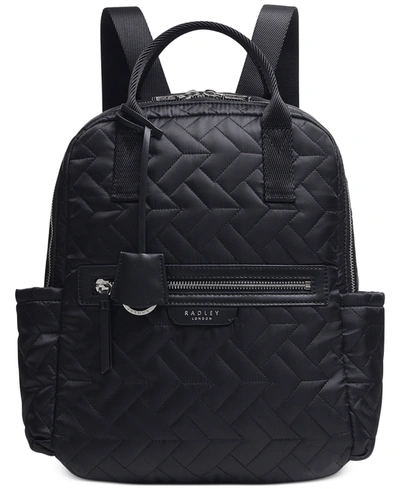 Radley London Women's Finsbury Park Quilt Medium Ziptop Backpack In Black