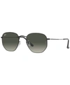 Ray Ban Unisex Hexagonal Sunglasses, Rb3548 54 In Black
