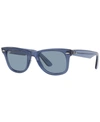 Ray Ban Rb2140 50mm Classic Wayfarer Sunglasses In Transparent Blue