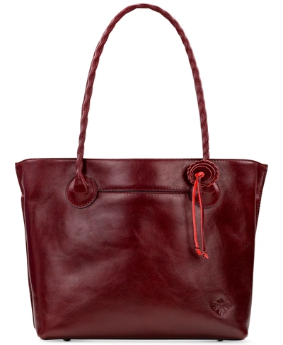 Patricia Nash Eastleigh Leather Tote In Oxblood