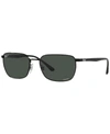 Ray Ban Unisex Polarized Sunglasses, Rb3684ch 58 In Black