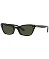 Ray Ban Ray-ban Lady Burbank 55mm Cat Eye Sunglasses In Black