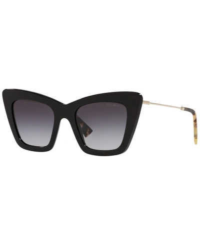 Miu Miu Women's Sunglasses, Mu 01ws 50 In Black/gray Gradient