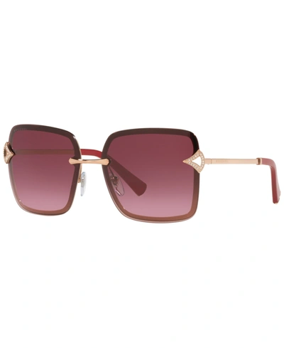 Bvlgari Women's Sunglasses, Bv6167b In Pink Gold-tone