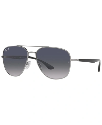 Ray Ban Unisex Polarized Sunglasses, Rb3683 56 In Gunmetal