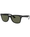 Ray Ban Unisex Polarized Low Bridge Fit Sunglasses, Rb4195f Wayfarer Liteforce 52 In Black