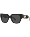 Versace Medusa Coin Square Acetate Sunglasses In Black