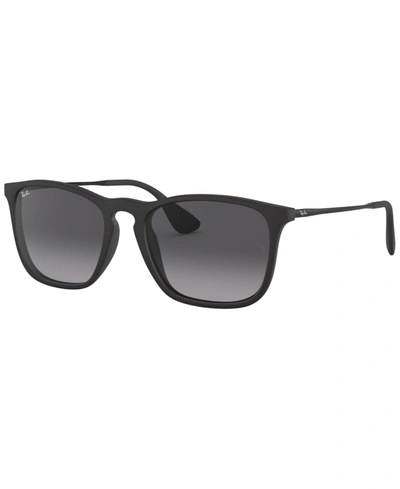 Ray Ban Unisex Low Bridge Fit Sunglasses, Rb4187f Chris 54 In Black