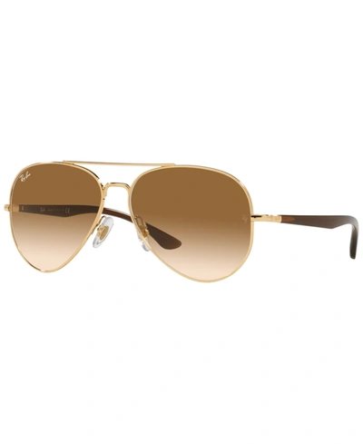 Ray Ban Unisex Sunglasses, Rb3675l 58 In Gold-tone