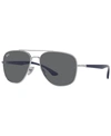 Ray Ban Unisex Sunglasses, Rb3683 56 In Silver-tone