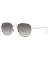 Ray Ban Rb3682 Geometric-frame Metal Sunglasses In Silver-tone