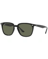 Ray Ban Rb4362 Sunglasses Black Frame Green Lenses Polarized 55-18 In Black