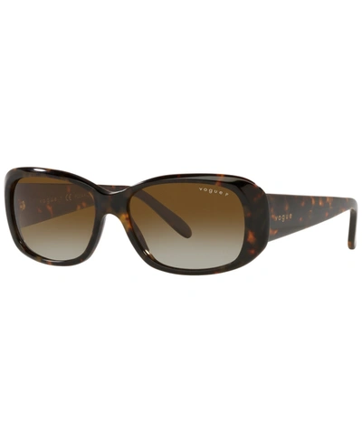 Vogue Women's Polarized Sunglasses, Vo2606s 55 In Dark Havana