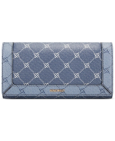 Nine West Clare File Clutch Wallet In Natural Multi