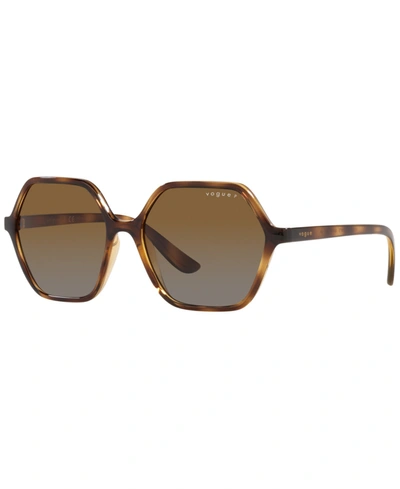 Vogue Women's Polarized Sunglasses, Vo5361s 55 In Dark Havana