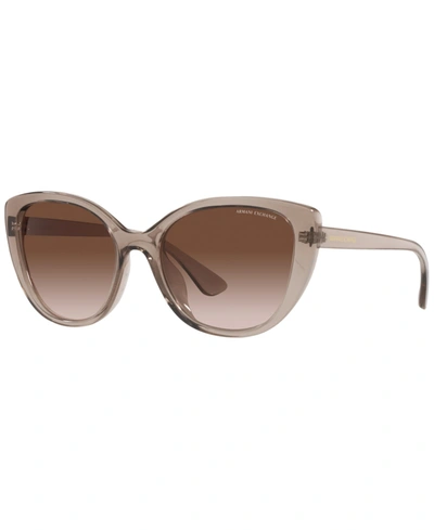 Armani Exchange Women's Sunglasses, Ax4111su In Transparent Tundra