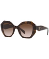 Prada Womens Pr 19zs Tortoiseshell-pattern Acetate Sunglasses Brown In Tortoise