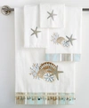 Avanti By The Sea Embroidered Cotton Hand Towel, 16" X 28" In White