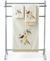 AVANTI GILDED BIRDS EMBROIDERED COTTON WASHCLOTH, 13" X 13"