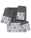 Avanti Dotted Circles Bath Towel Bedding In Nickel